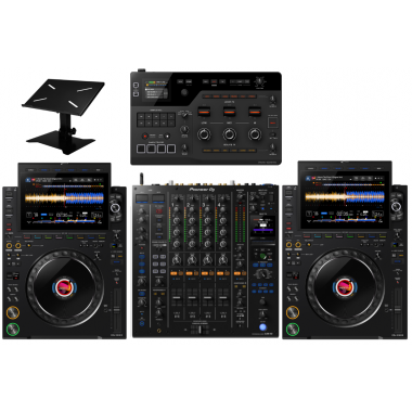 2x AlphaTheta CDJ-3000X + Pioneer DJ DJM-A9 + RMX-IGNITE and Stand Bundle