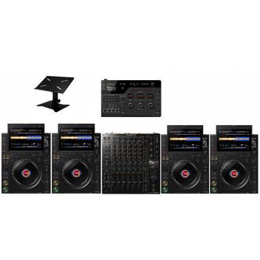 2x AlphaTheta CDJ-3000X + Pioneer DJ DJM-V10 + RMX-IGNITE and Stand Bundle