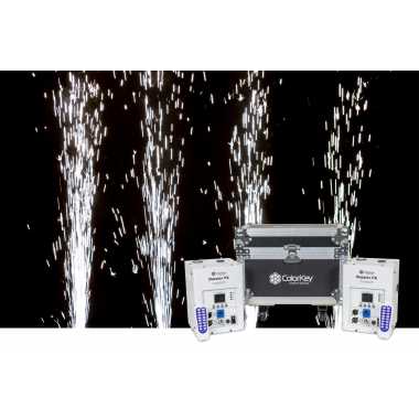 Colorkey Dazzler FX MK2 Pack - 2 Dazzler FX MK2 Bundle with Road Case (White)