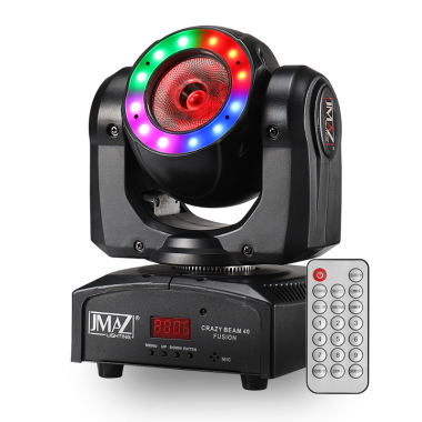 JMAZ CRAZY BEAM 40 FUSION - 60W RGBW LED Moving Head w/ Ring Effect