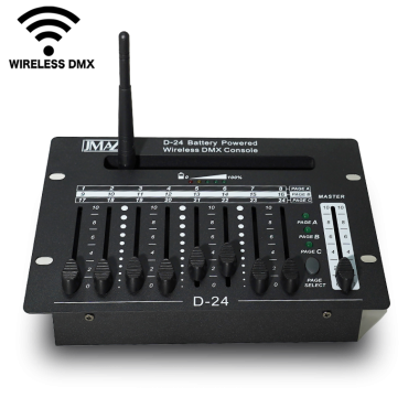 JMAZ D-24 WIRELESS DMX CONTROLLER - D-24 Wireless Battery Powered 24 Channel DMX Controller