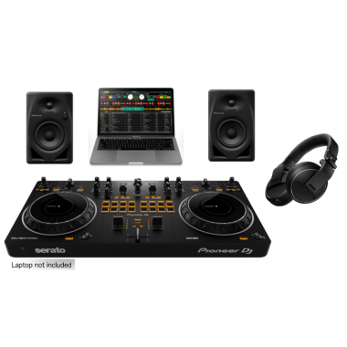 Pioneer DJ DDJ-REV1 "DJ Starter Bundle" with DM-40-D Monitors and HDJ-X5-K Headphones