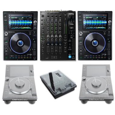 Denon DJ SC6000 Players + Denon DJ X1850 Mixer and Decksavers Covers Bundle