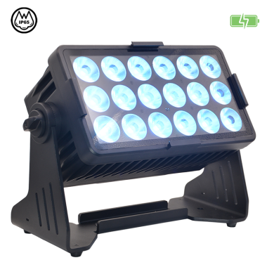 JMAZ PROFESSIONAL ELECTRO W18 PANEL - Electro W18 RGB+LIME LED Battery Powered Outdoor Panel