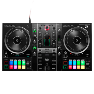 Hercules DJ Control Inpulse 500 - 2-Channel DJ Controller for Djuced & Serato with built in light guides for learning DJs. 