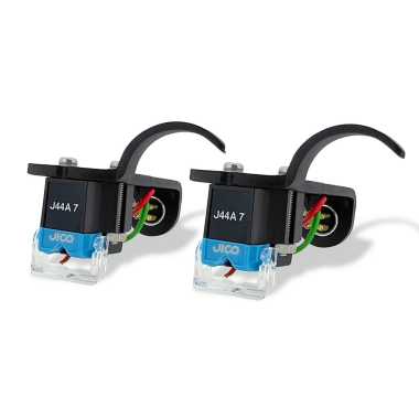 JICO OMNIA J44A 7 - [J-AAC0834] Improved SD Cartridges Mounted on Black Jico Headshells (2-Pack) 