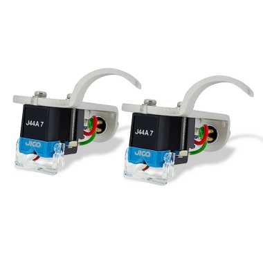 JICO OMNIA J44A 7 - [J-AAC0835] Improved SD Cartridges Mounted on Silver Jico Headshells (2-Pack)