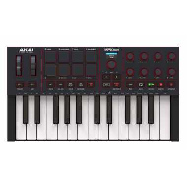 Akai MPK Mini IV - Compact Keyboard and PAD/MIDI Controller (Black)