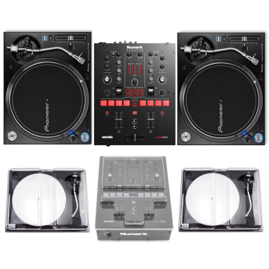 Numark Scratch + 2x Pioneer DJ PLX-1000 Turntables and Decksaver Covers Bundle 