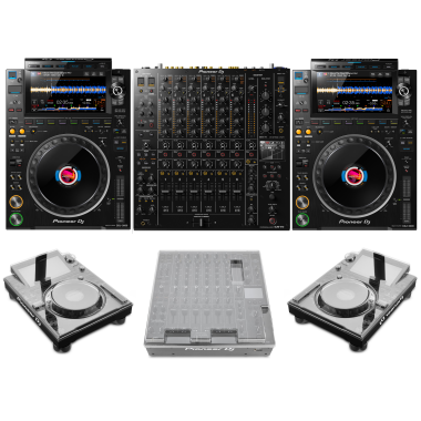 Pioneer DJ CDJ-3000 + Pioneer DJ DJM-V10 and Decksaver Covers Bundle