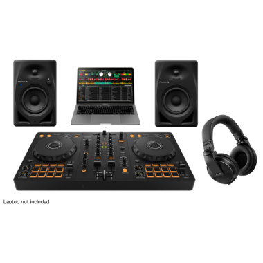 Pioneer DJ DDJ-FLX4 "DJ Starter Bundle" with DM-40D-BT Monitors and HDJ-X5-K Headphones
