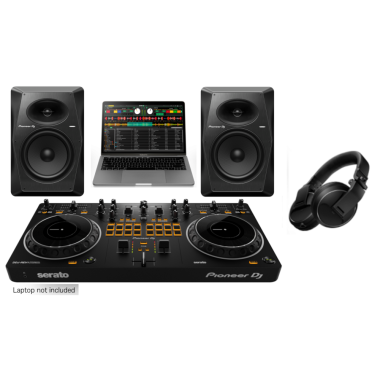 Pioneer DJ DDJ-REV1 "DJ Starter Bundle" with Pioneer DJ VM-80 Monitors (Pair) and HDJ-X10-K Headphones