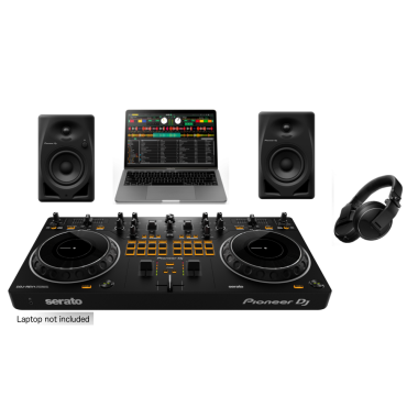 Pioneer DJ DDJ-REV1 "DJ Starter Bundle" with DM-40-D Monitors and HDJ-X5-K Headphones