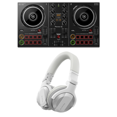 Pioneer DJ DDJ-200 + Pioneer DJ HDJ-CUE1BT-W (Matte White) Headphones Bundle