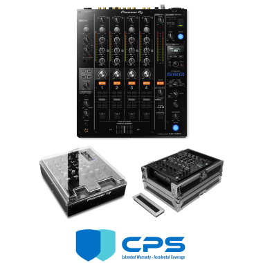Pioneer DJ DJM-750MKII "PROtection" Bundle with Odyssey FZ12MIXXD Case, Decksaver Cover and 2 Year Accidental Coverage Warranty