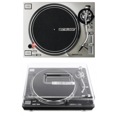 Reloop RP-7000 MK2 (Silver) + Decksaver DS-PC-RPTURNTABLE Cover Bundle