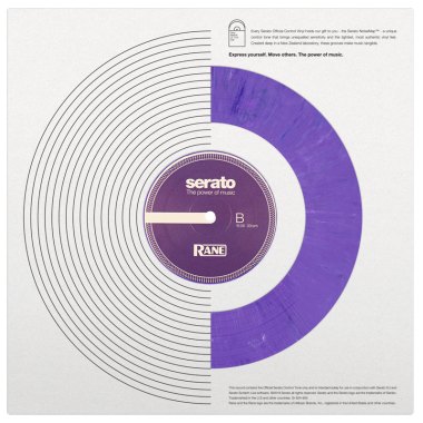 Serato 12" Purple Rane X Serato Pressing - 12’ Control Vinyl pressing for Serato DJ Pro and Scratch Live using Serato’s NoiseMap Control Tone One (Pair)