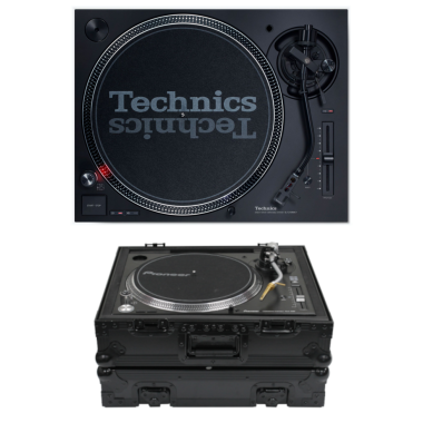Technics SL-1200MK7 Turntable (Black) + Odyssey FZ1200BL Case Bundle