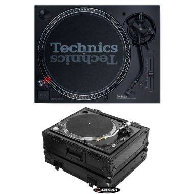 Technics SL-1200MK7 Turntable (Black) + Odyssey 810103 Case Bundle