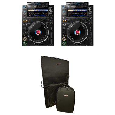 2x Pioneer DJ CDJ-3000 + Jetpack Glide XL System Case Bundle