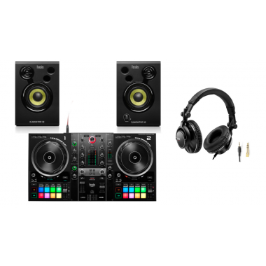 Hercules Inpulse 500 Controller "DJ Starter Bundle" with Monitors and Headphones.