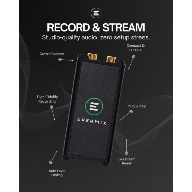 EvermixBox5 - Pro Audio Interface for Recording and Streaming