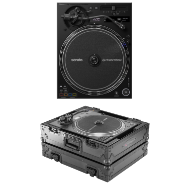 Pioneer DJ PLX-CRSS12 Turntable + Odyssey FZCRSS121200BL Case Bundle