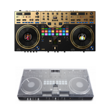 Pioneer DJ DDJ-REV7-N (Gold Edition) + Decksaver DS-PC-DDJREV7 Cover Bundle