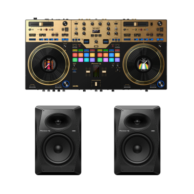Pioneer DJ DDJ-REV7-N (Limited Gold Edition) + 2x Pioneer VM-80 Monitors Bundle