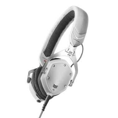 V-Moda XS - On-ear Headphones (White Silver) (XS-U-SV)