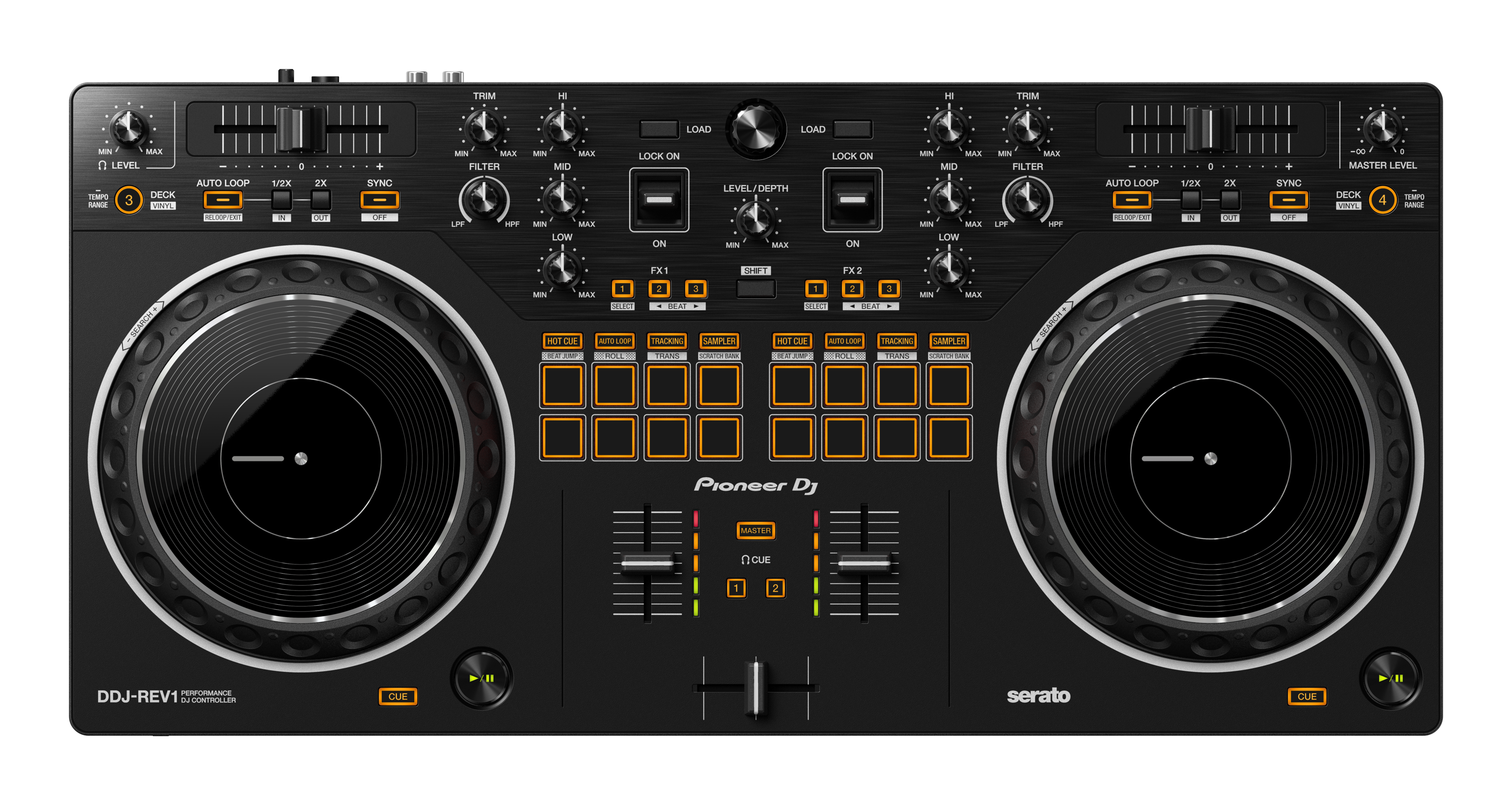 Pioneer DJ DDJ-REV1 - Scratch-style 2-channel DJ controller [Open