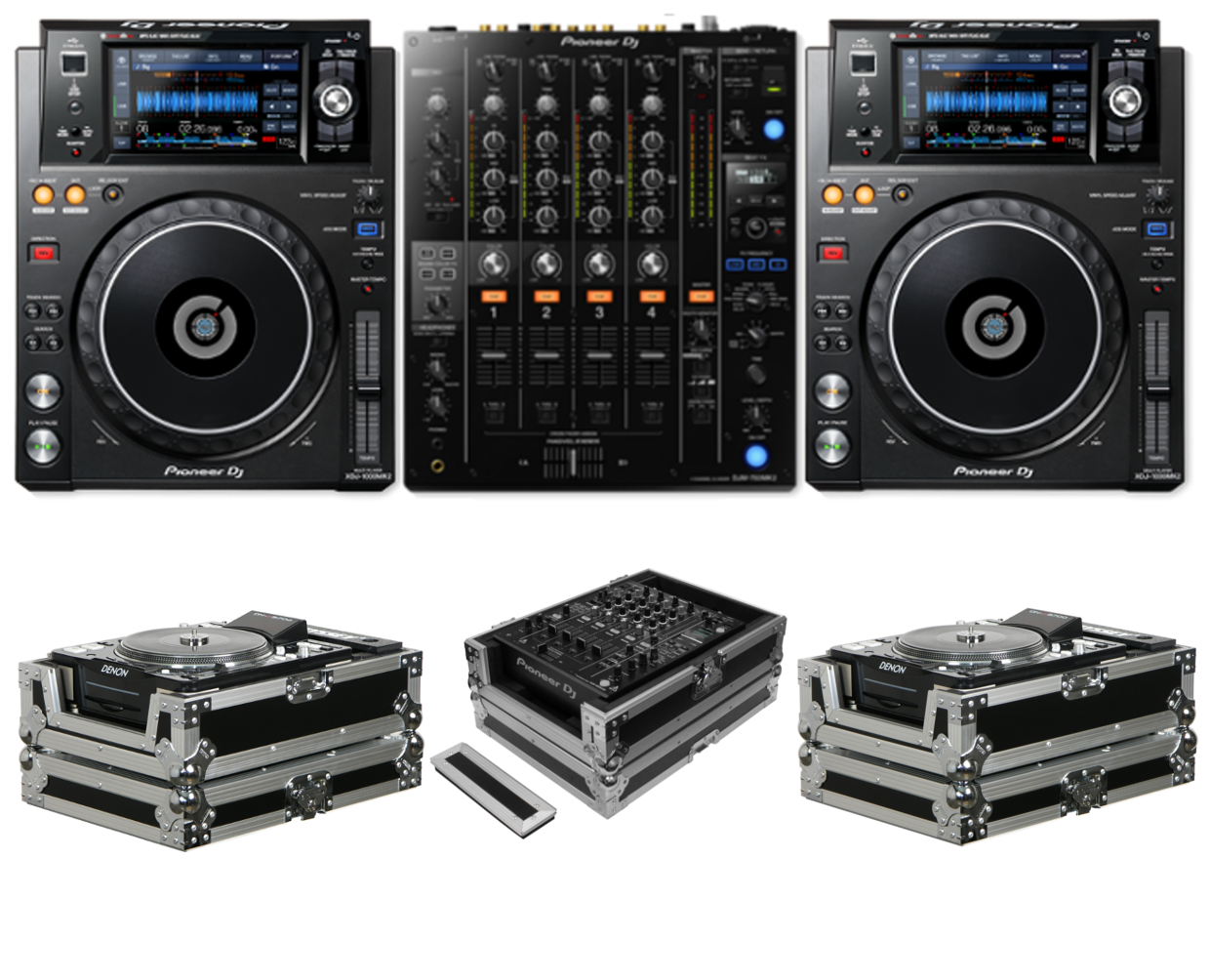 Pioneer DJ DJM-750MK2 + XDJ-1000MK2 + Odyssey FZCDJ and FZ12MIXXD 