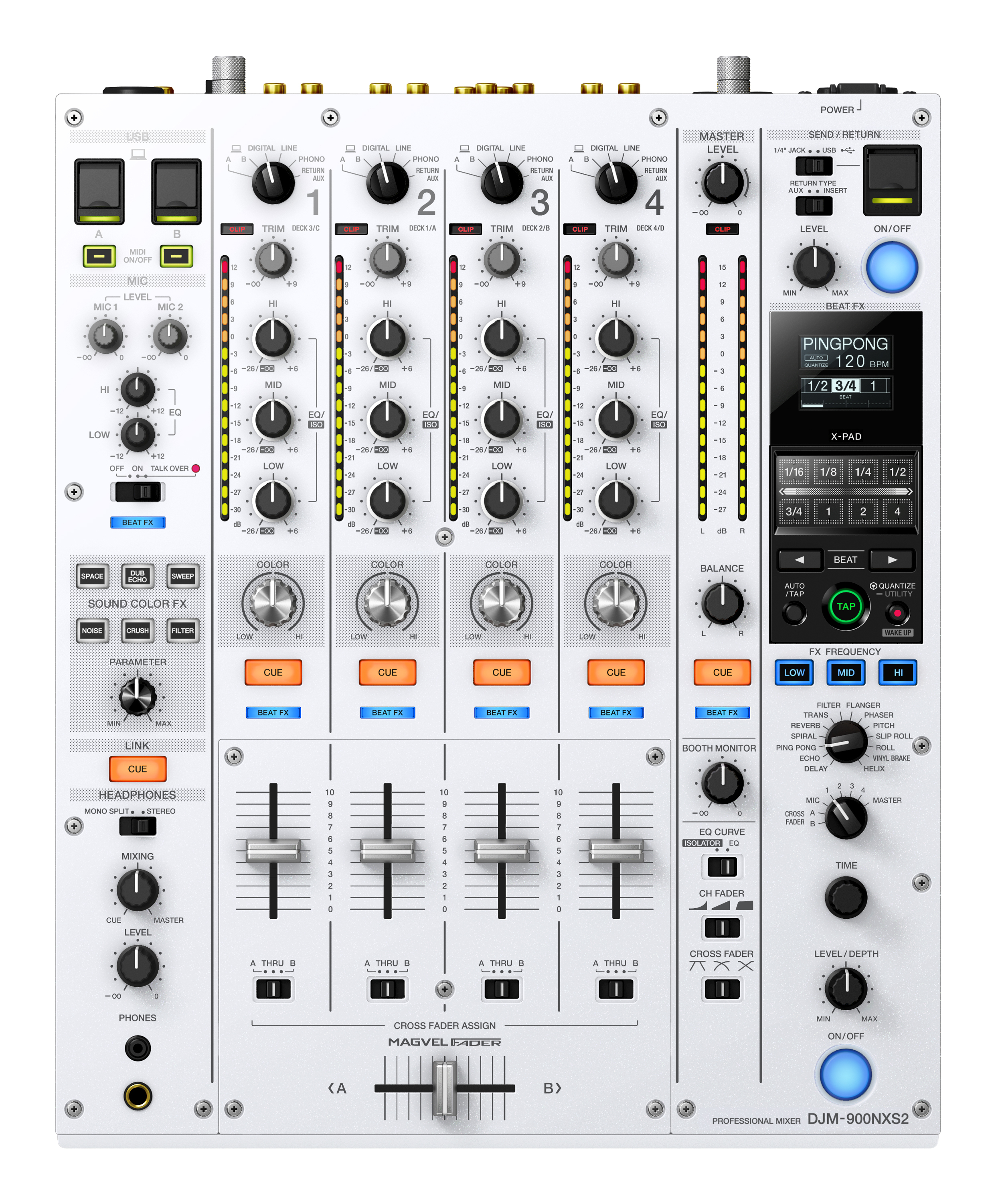 Pioneer Dj Djm 900 Nxs2 W Professional Dj Mixer White The Dj Hookup