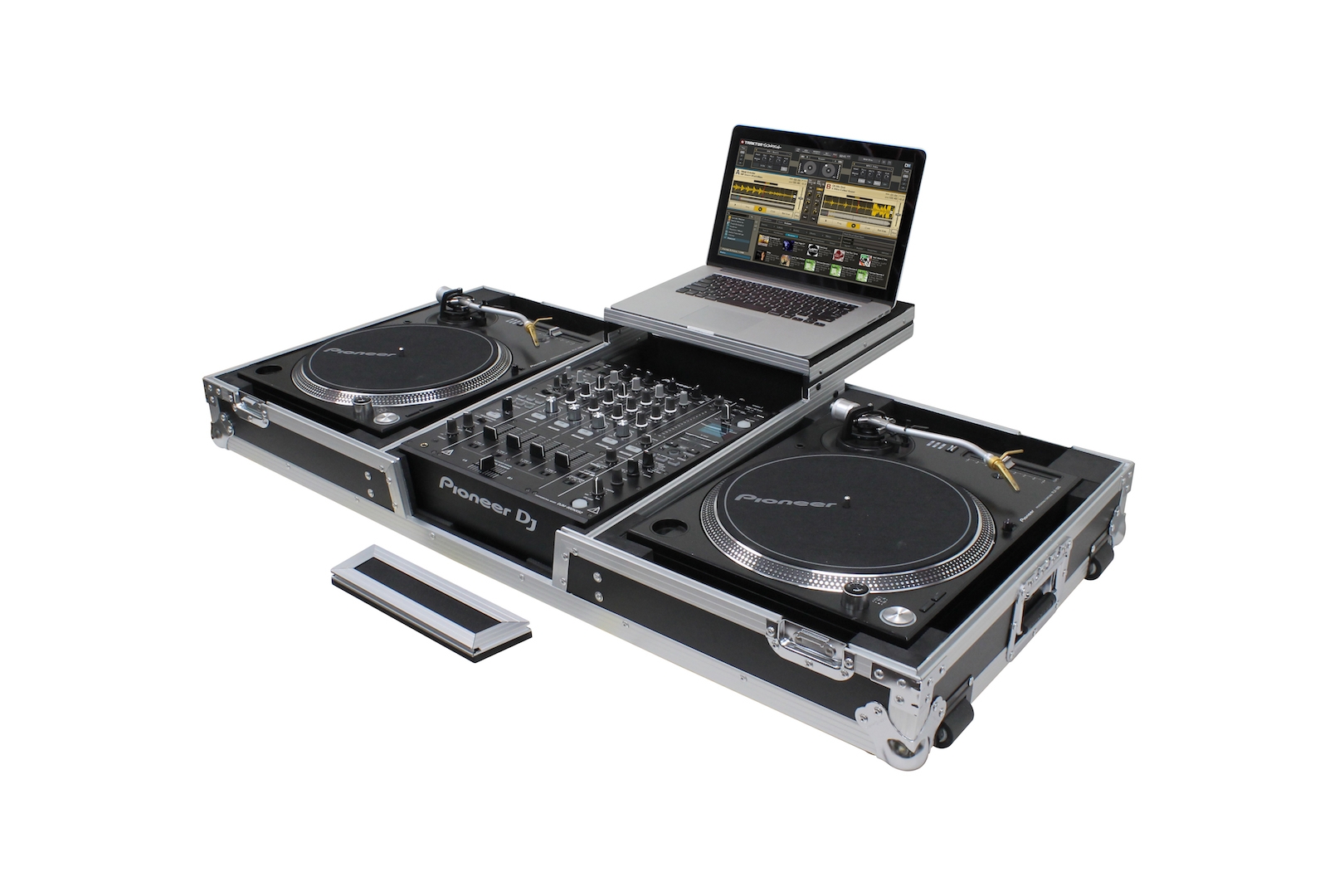 19" Mixer DJ Turntable Case Konsole Road PROFI mit Tisch für 2x Plattenspieler 