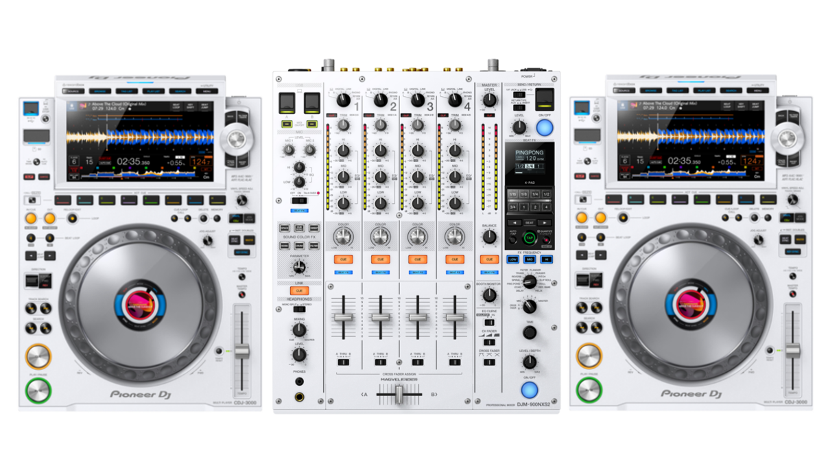 Pioneer Dj Cdj 3000 W Djm 900 Nxs2 W White Bundle The Dj Hookup