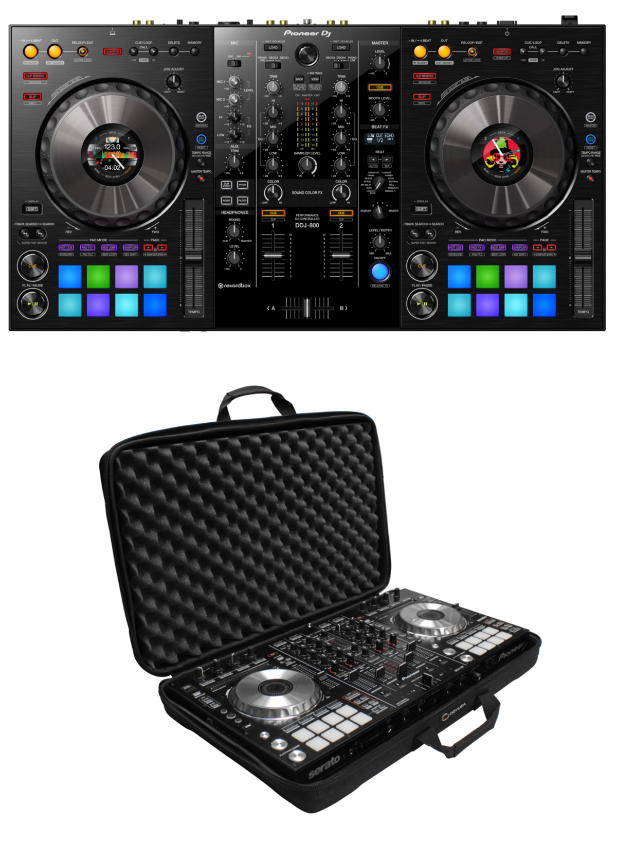 Pioneer DJ DDJ-800 + Odyssey BMSLDJCM Case Bundle @ The DJ Hookup