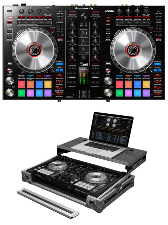 Pioneer DJ DDJ-SR2 + Odyssey FZGSPIDDJSR2 Case Bundle @ The DJ Hookup