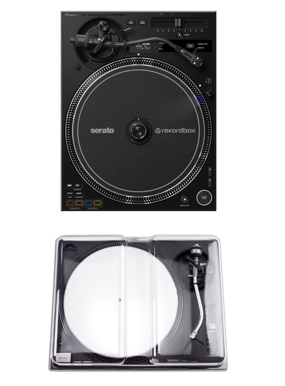 Pioneer DJ PLX-CRSS12 Turntable + Decksaver DS-PC-SL1200 Cover