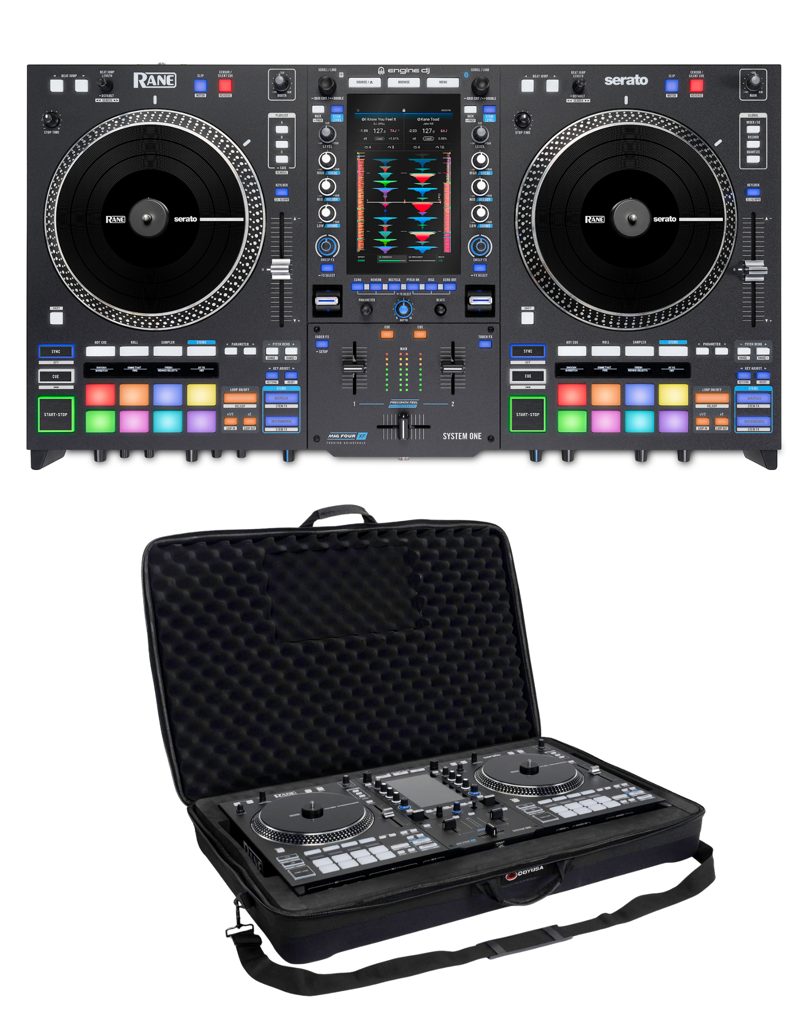 Rane SYSTEM ONE + Odyssey BMRANESYSTEMONE Case Bundle@ The DJ Hookup