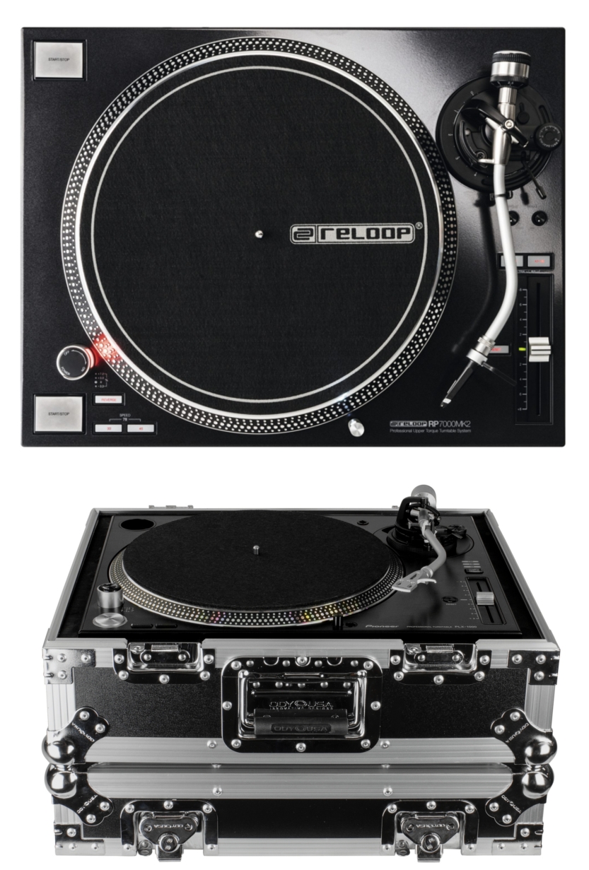 Reloop RP-7000 MK2 (Black) + Odyssey FZ1200 Case Bundle @ The DJ 