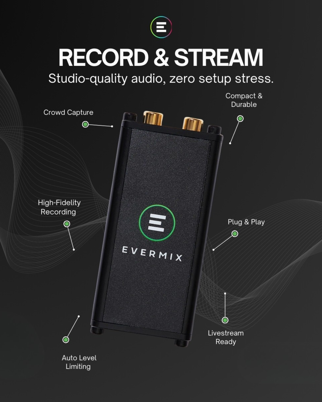 EvermixBox5 - Pro Audio Interface for Recording and Streaming